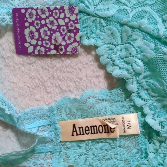 Anemone Women's Lace Bralette - Aqua - Picture 2 of 7